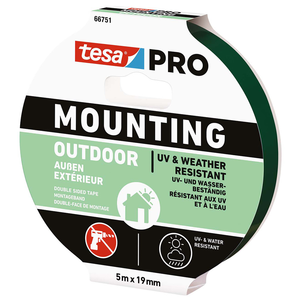Monteringstape Tesa Pro Utendørs 19 mm