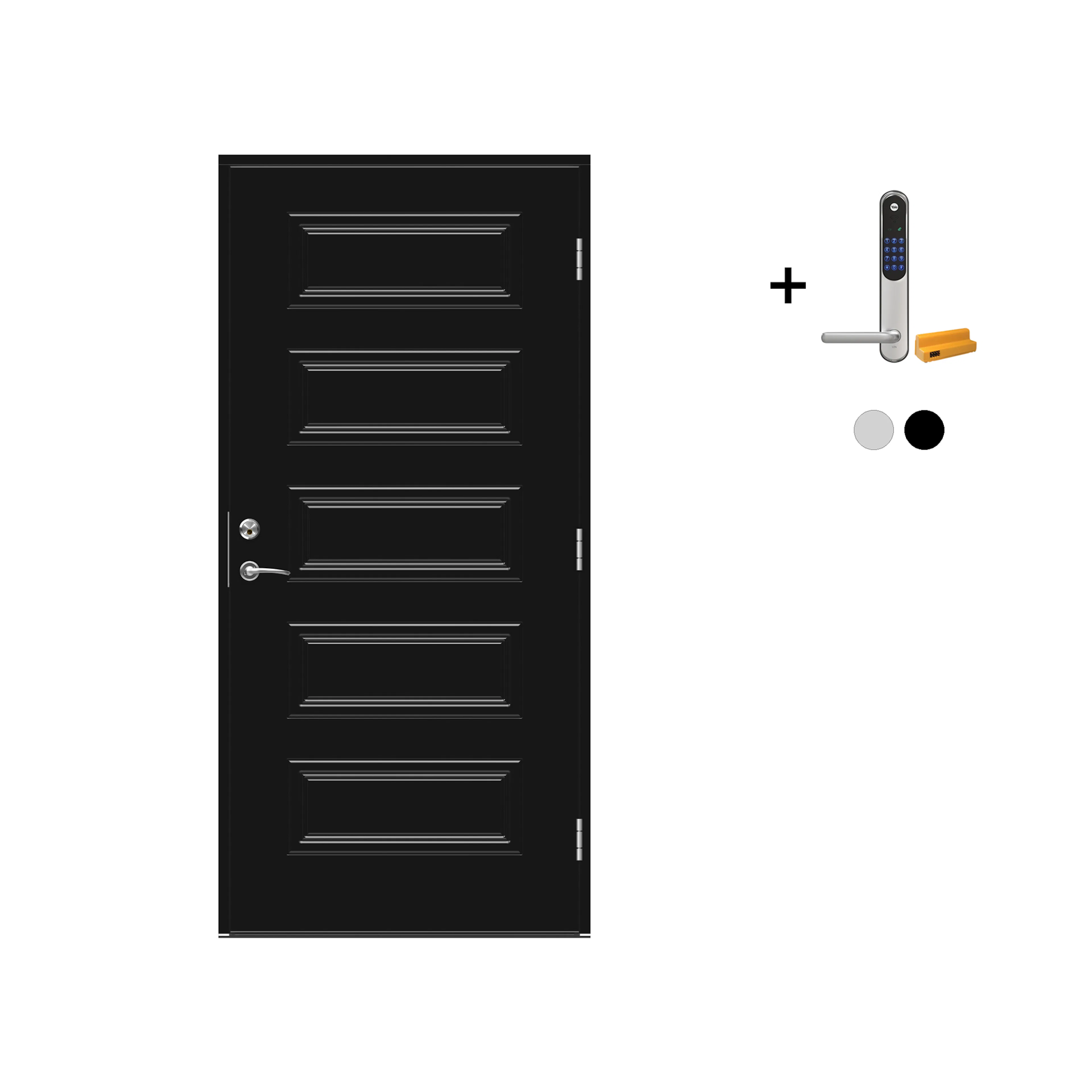 Ytterdør Swedoor Advance-Line Classic Beethoven med Yale Doorman Classic Home