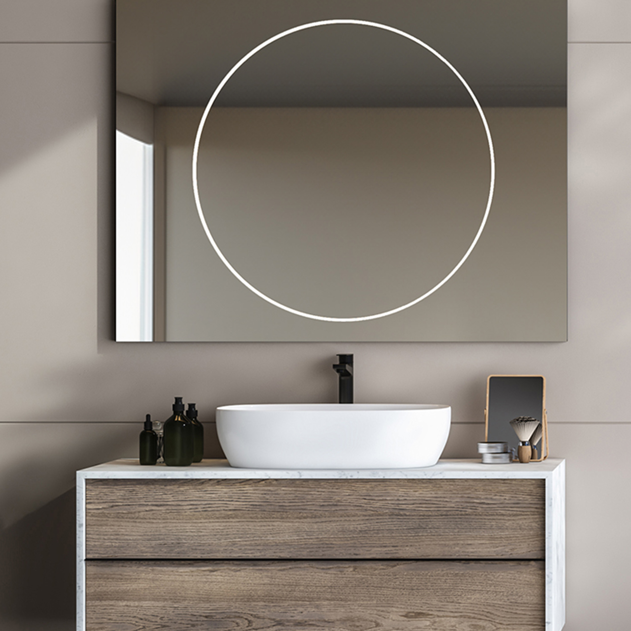 Speil Vidi Mundo med LED-belysning