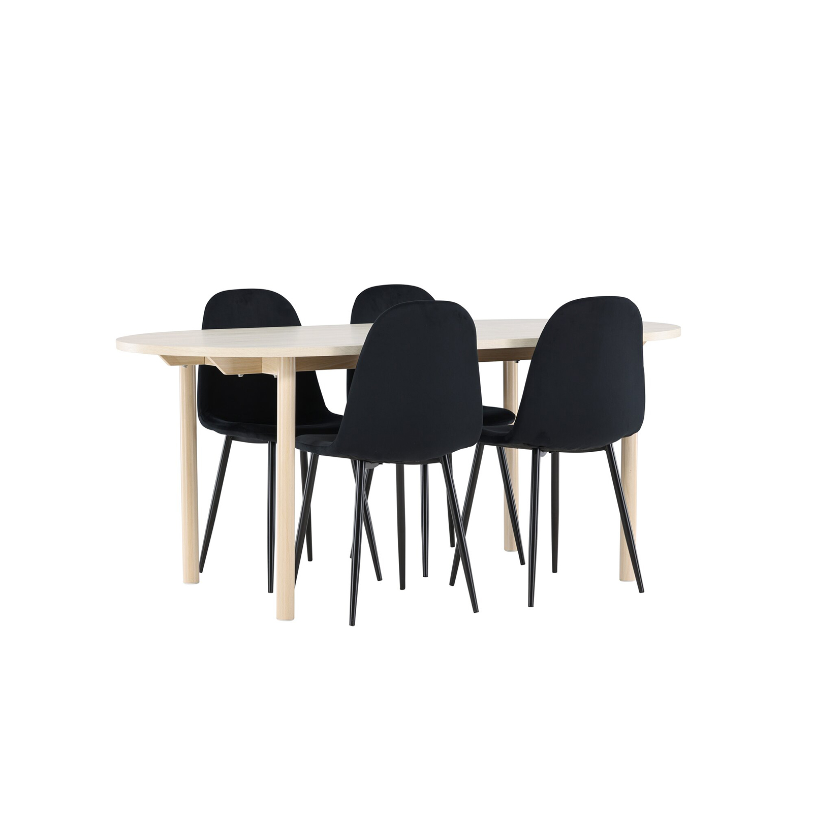 Spisegruppe Venture Home Andy 180 med 4 stk Polar Stoler Fløyel