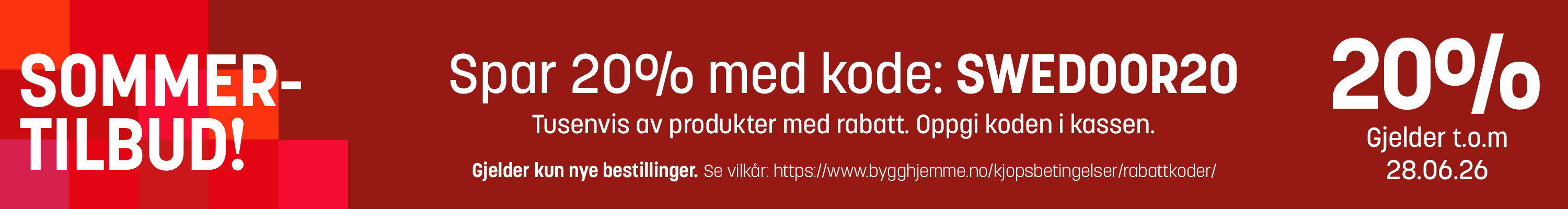 Kod + leaderboard Swedoor ytterdörrar juni 26