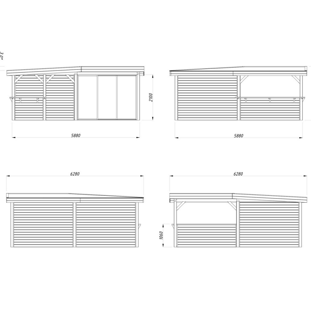 Hagestue Palmako Lenna 24,9 m2 Set 409 Slide