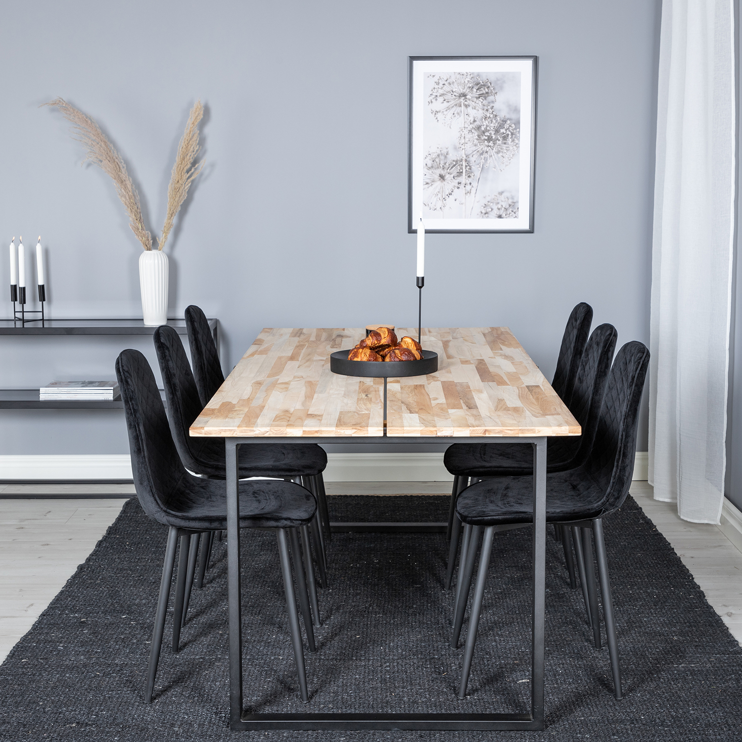 Spisegruppe Venture Home Cirebon med 6 Polar Stoler