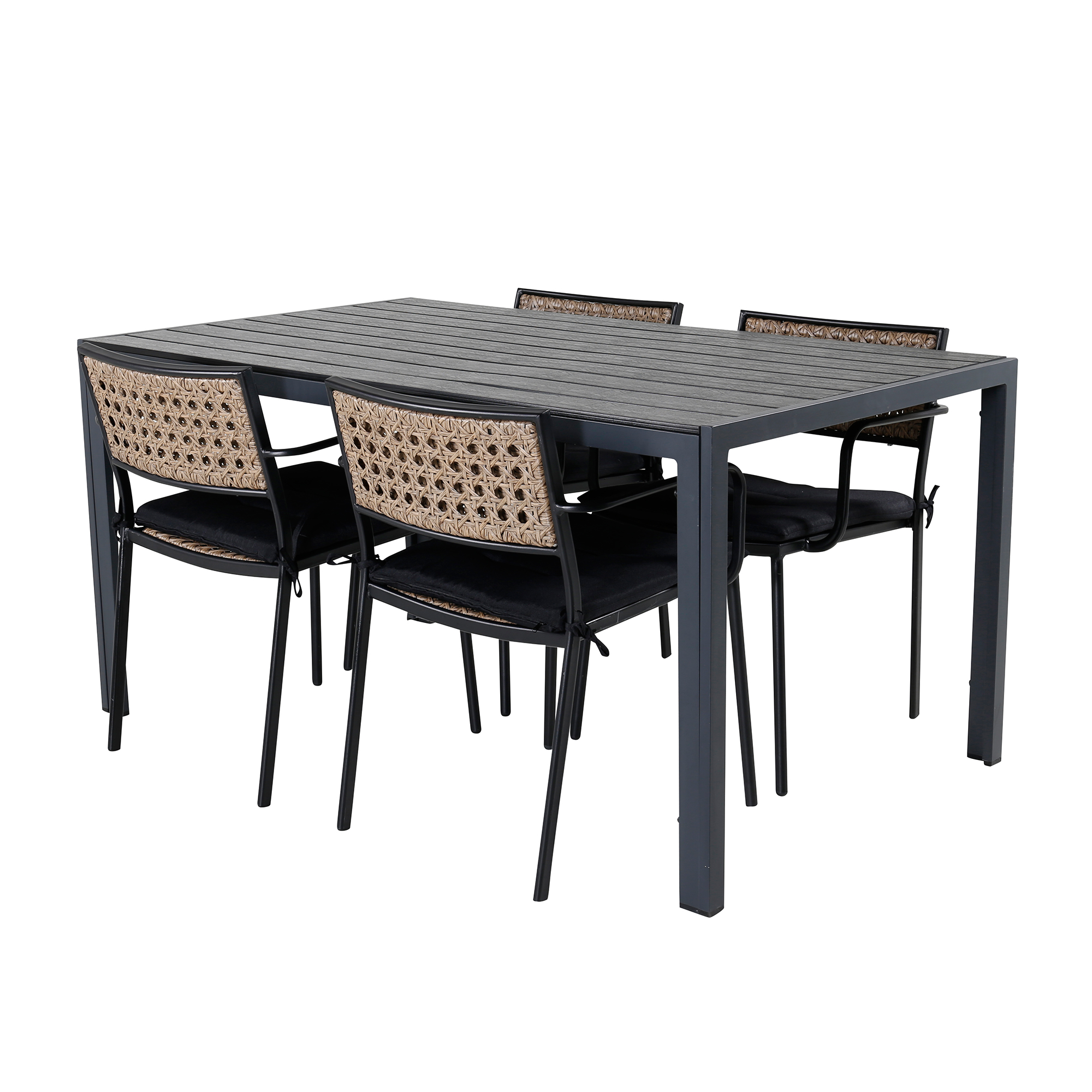 Spisegruppe Venture Home Bundy med 4 Poda Stoler
