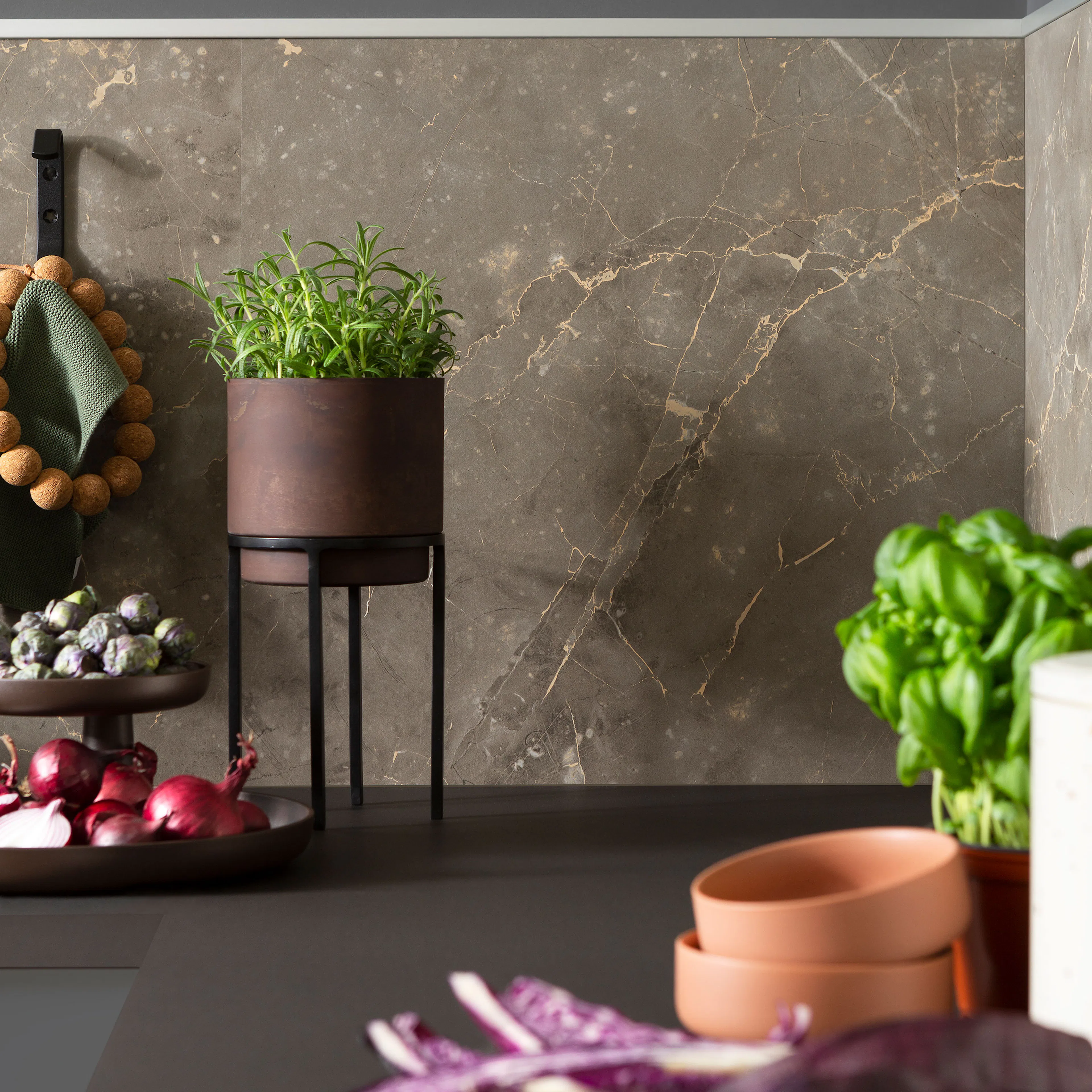 Kjøkkenplate Fibo Brown Marble 2278-K00S