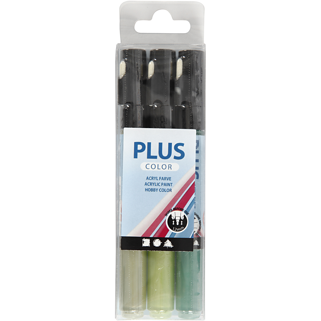 Tusj Creativ Company Plus Color 14,5 cm Strek 1-2 mm Ass Farger 3 Stk/1 Pk