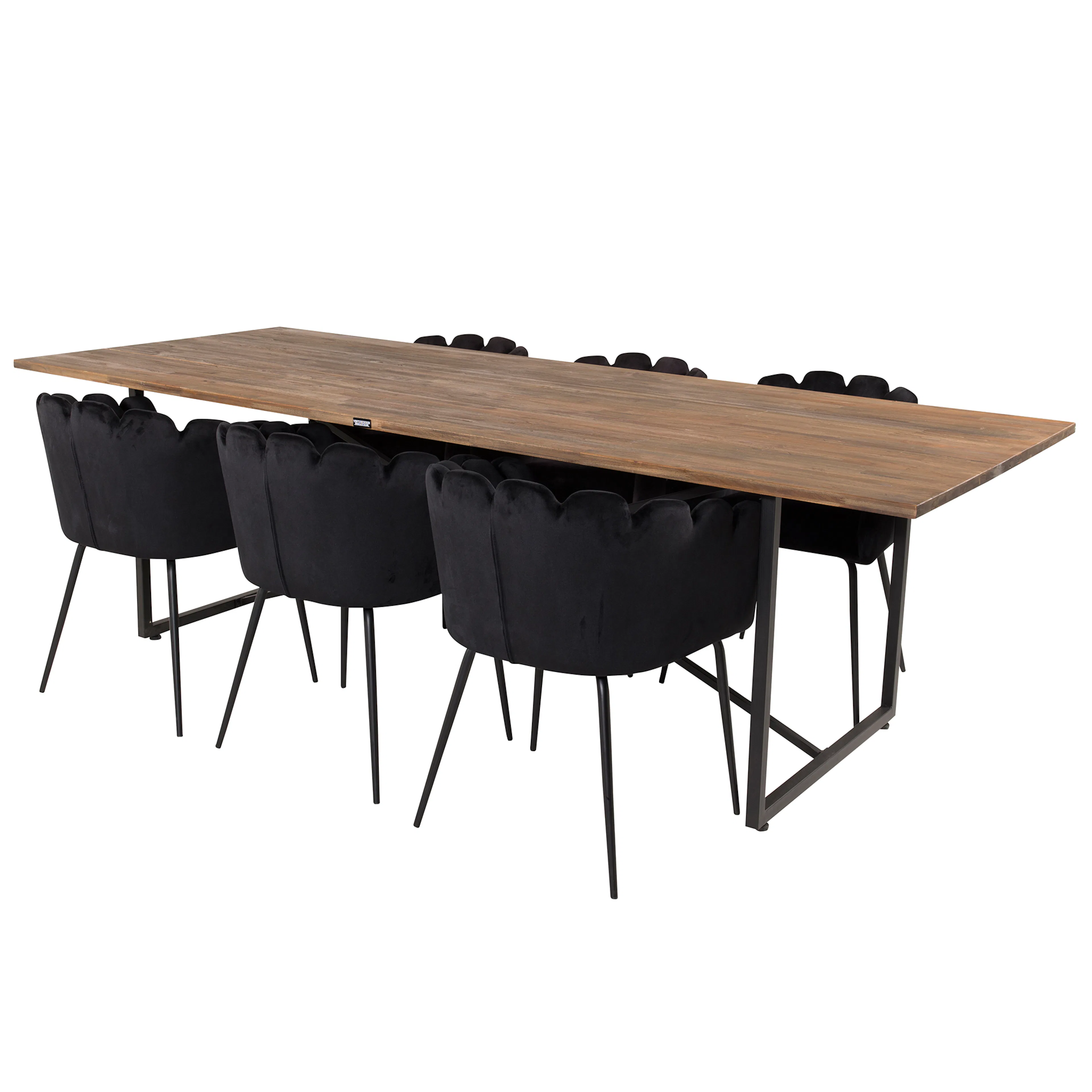 Spisegruppe Venture Home Peo med 6 Limhamn Stoler