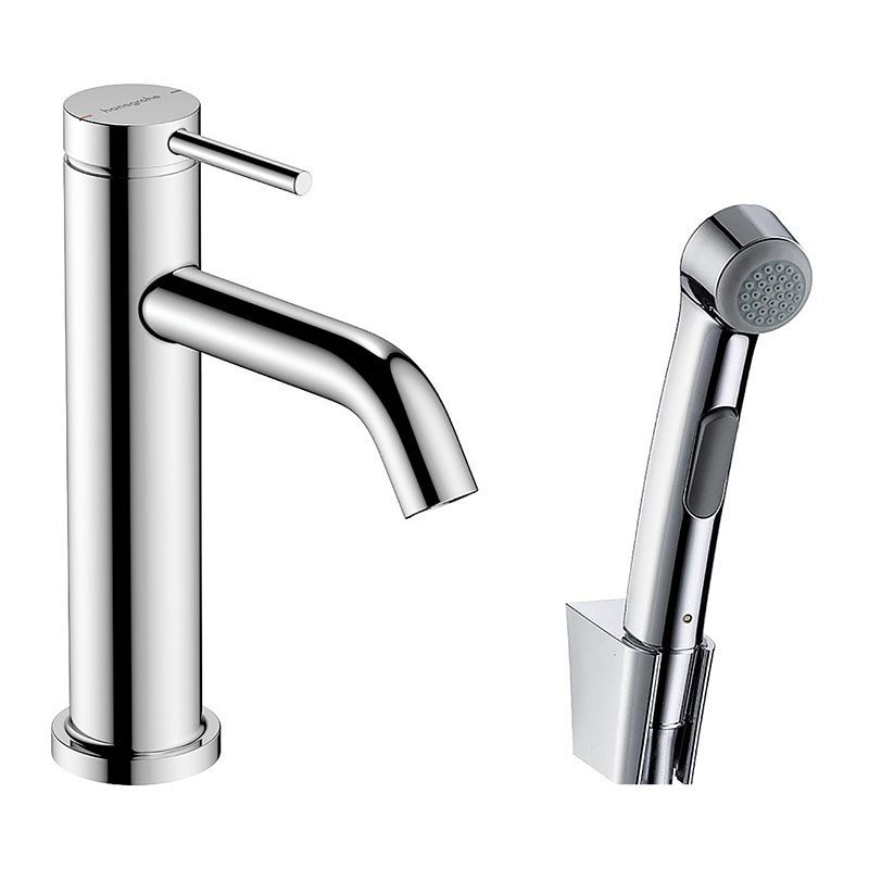 Tv&auml;ttst&auml;llsblandare Hansgrohe Tecturis S 110 med Bidettehanddusch och Duschslang