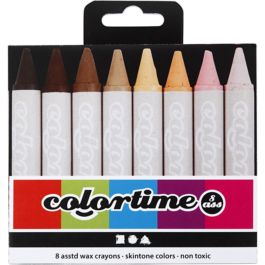 Voksstifter Creativ Company Hudfarger 10 cm diam 15 mm 8 stk/1 Pk