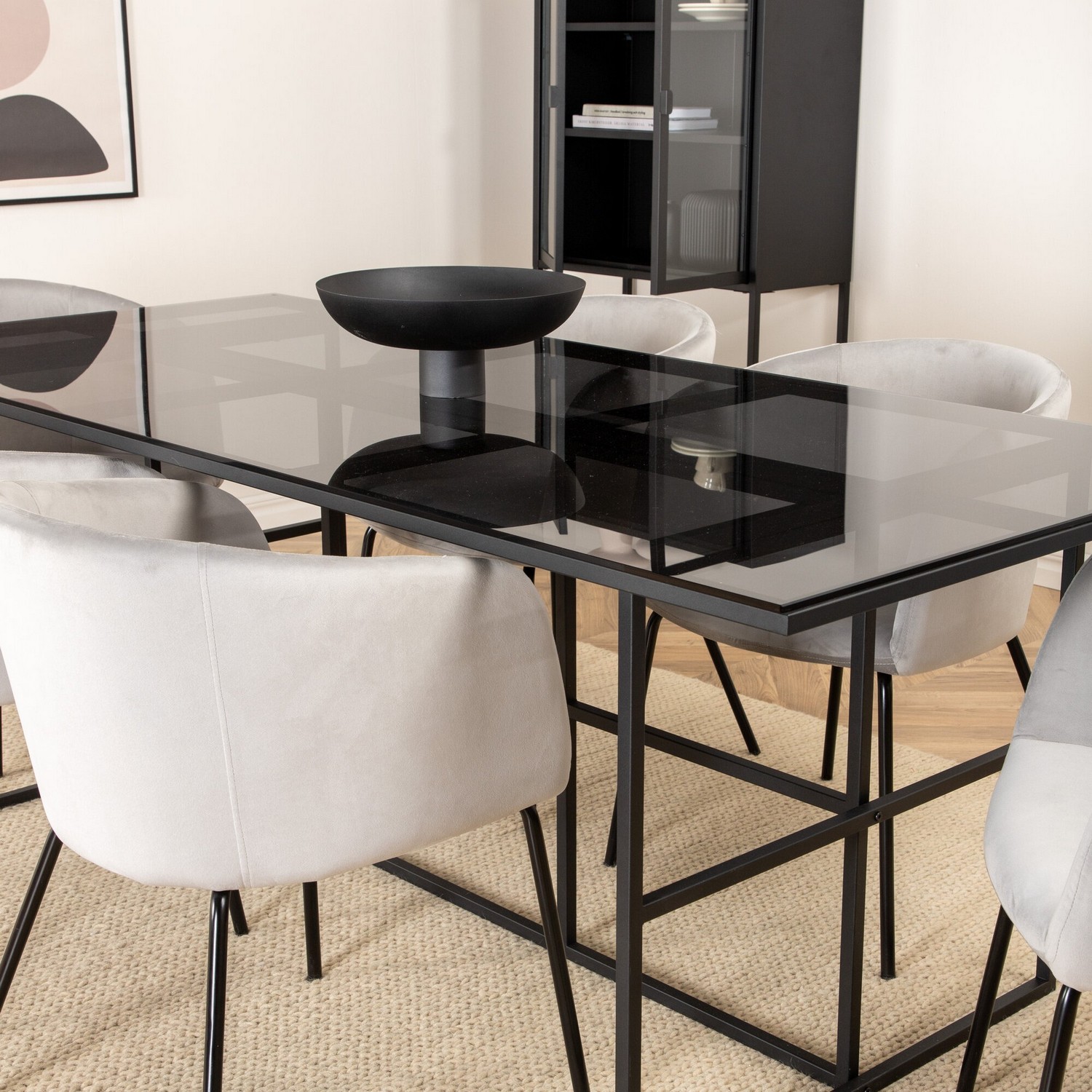 Spisegruppe Venture Home Lund med 6 Bergen Stoler