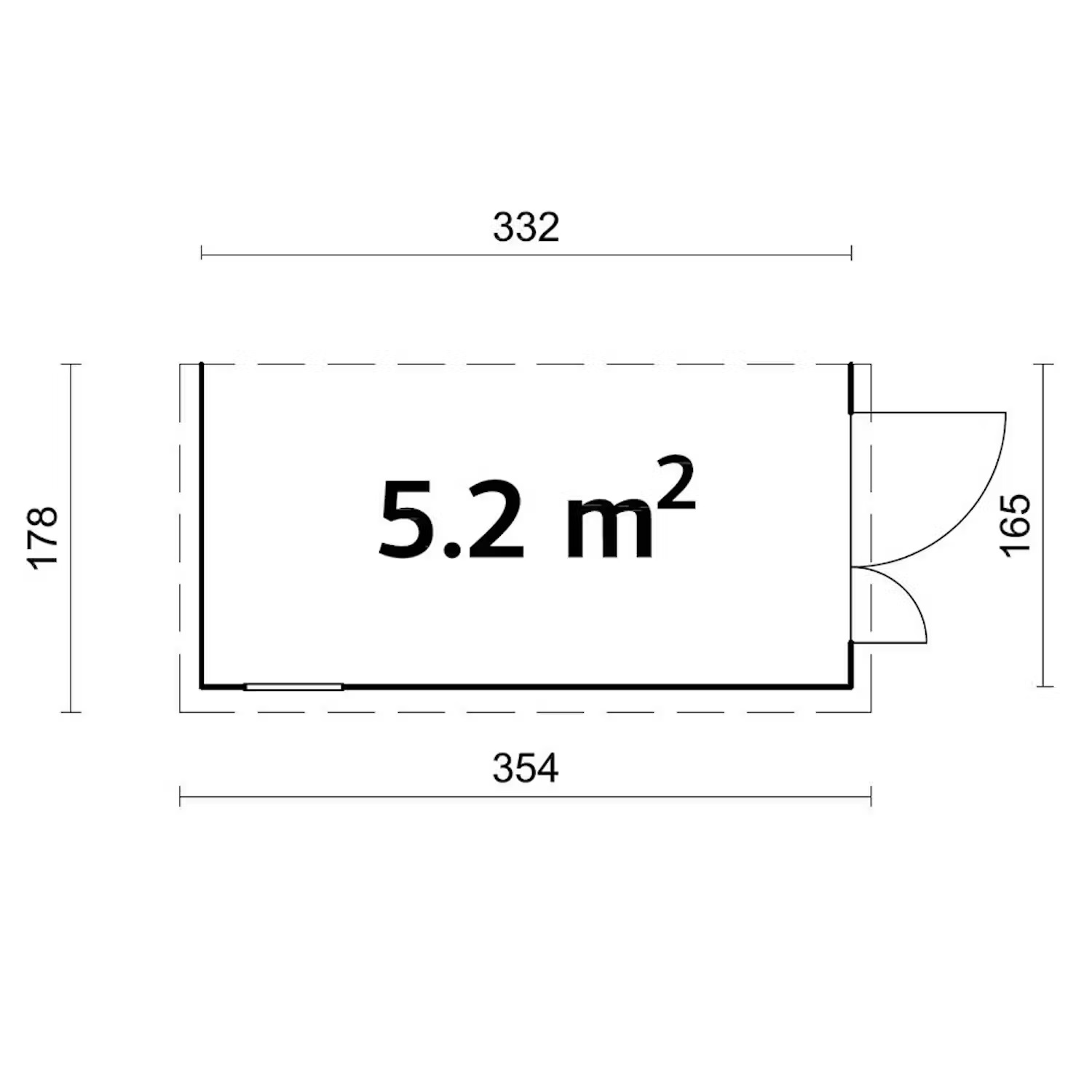Redskapsbod Palmako Mia 5,4 m2