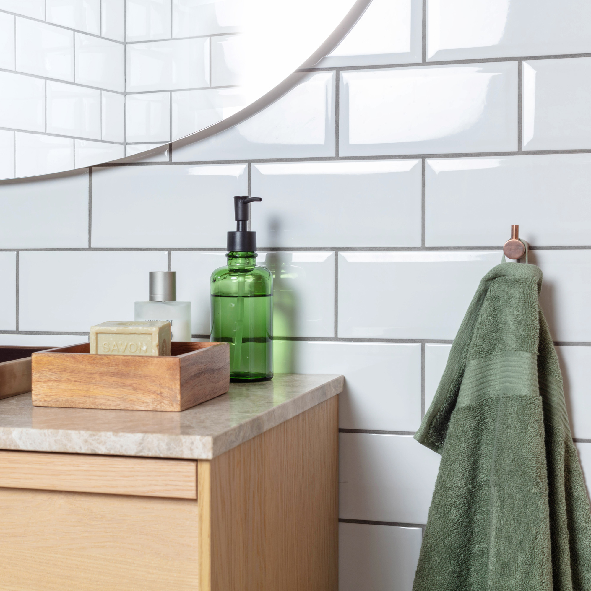Flis Arredo Color Hvit Metro Biselado Blank 10x20