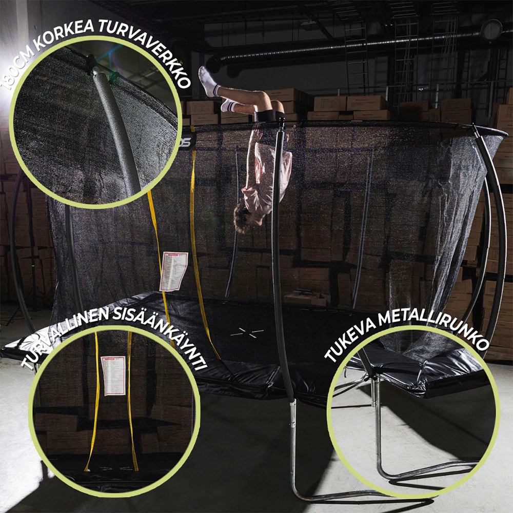 Trampoline Stratos Rektangulær med Sikkerhetsnett