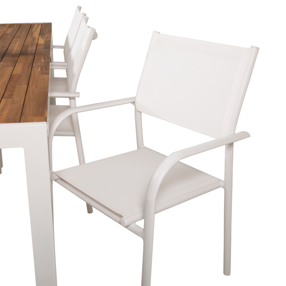 Spisegruppe Venture Home Bois med 6 Santorini Stoler