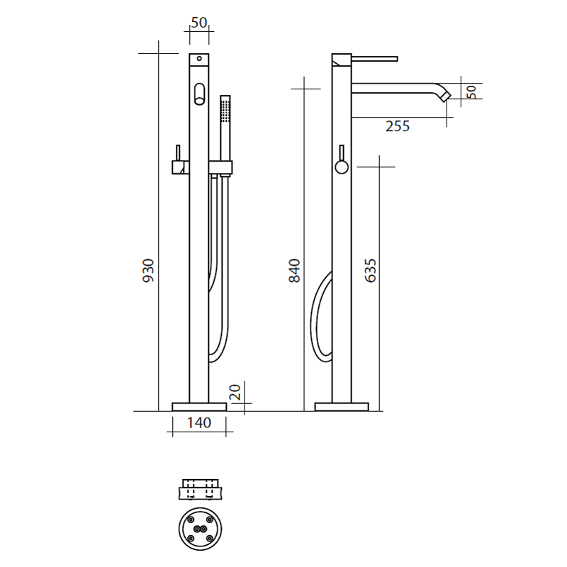 Gulvbatteri Nordhem Storfors med Hånddusj