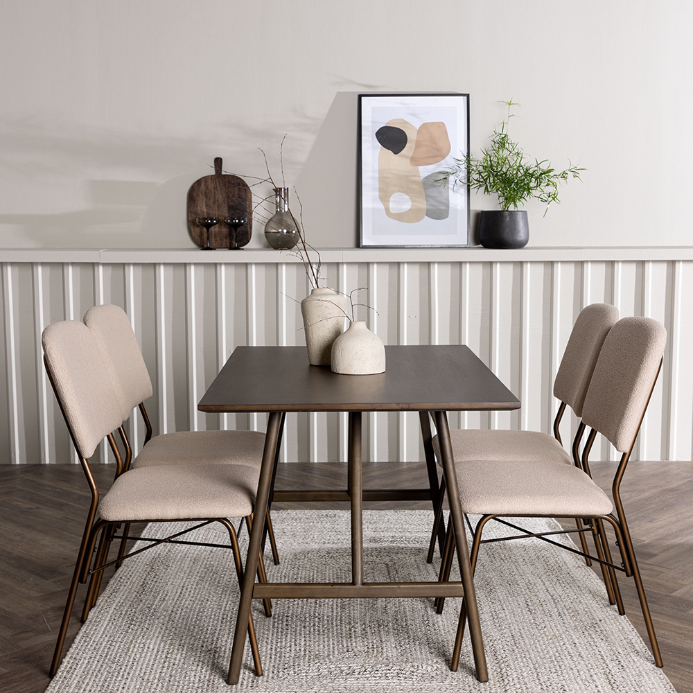 Spisegruppe Venture Home Kaseidon med 4 stk Seda Stoler