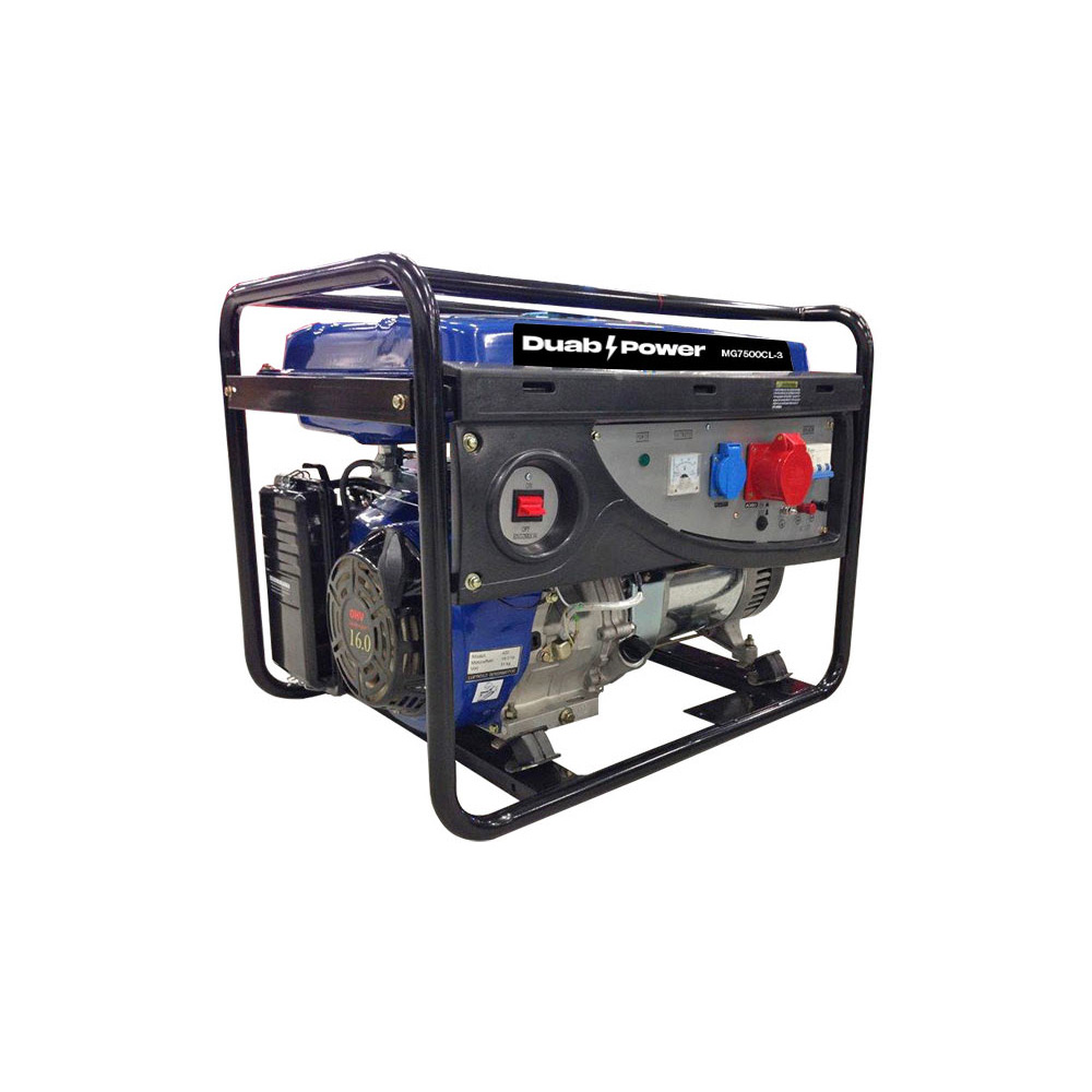 Strømaggregat Duab-Power MG7500CL-3 1-fas/3-fas Bensin