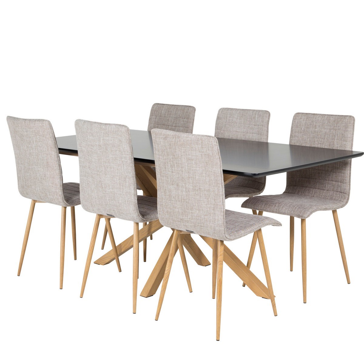 Spisegruppe Venture Home Piazza med 6stk Windu Stoler