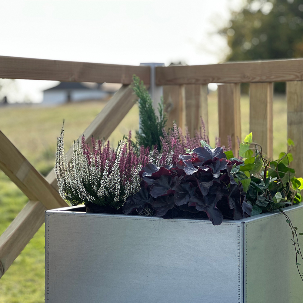 Blomsterkasse Recal Corten 57x57x55