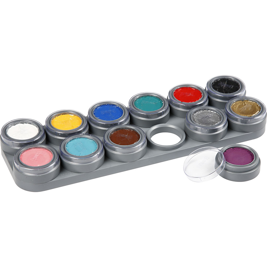 Ansiktsmaling Creativ Company Grimas Sminkepalett Ass Farger 12x25 ml/ 1 stk