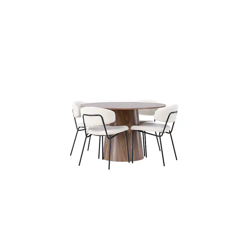 Spisegruppe Venture Home Lanzo med 4 Chico Stoler