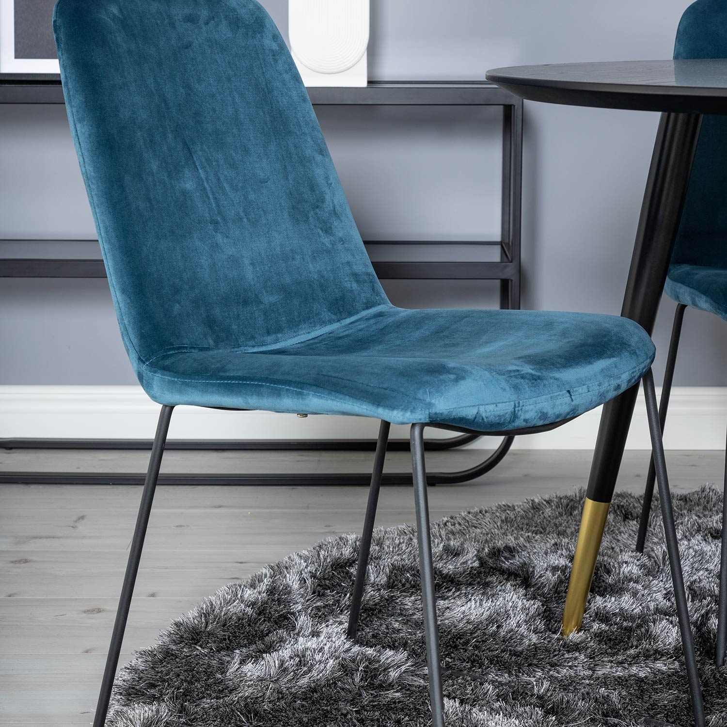 Spisegruppe Venture Home Dipp Ø115 cm med 4 Muce Stoler