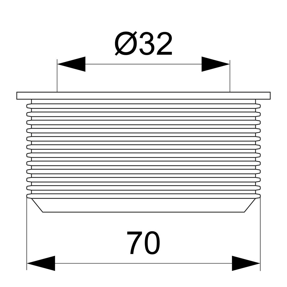Gumminippel 70/32 70/32 mm