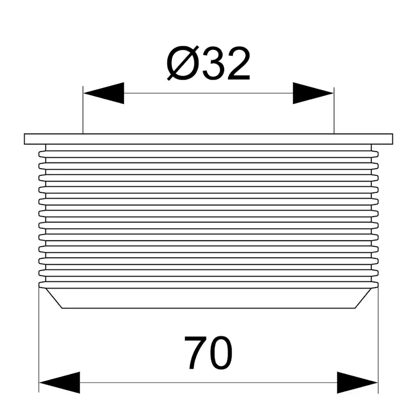 Gumminippel 70/32 70/32 mm