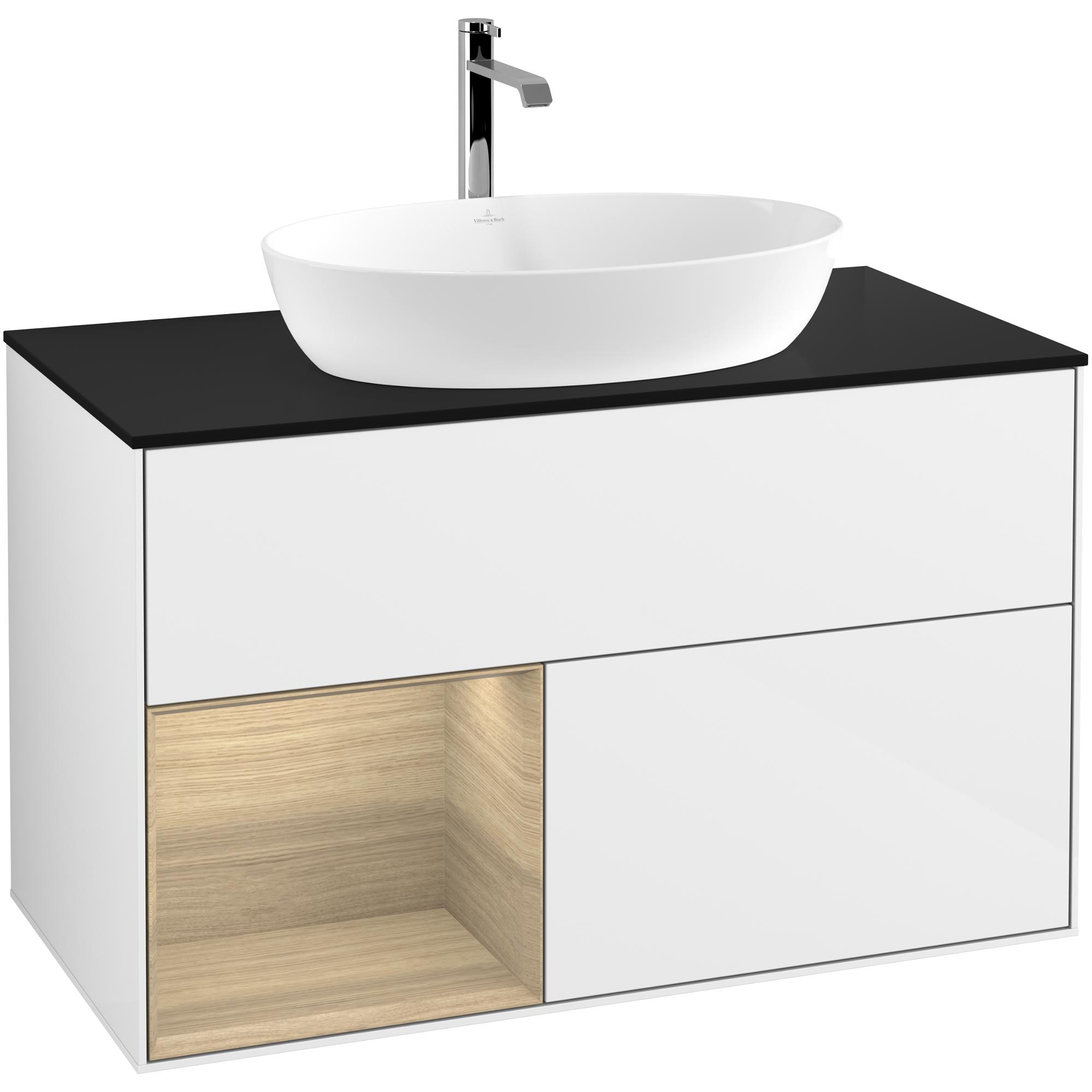 Tv&auml;ttst&auml;llssk&aring;p Villeroy & Boch Finion med 2 L&aring;dor Hylla och B&auml;nkskiva f&ouml;r Frist&aring;ende Tv&auml;ttst&auml;ll fr&aring;n Artis & Collaro