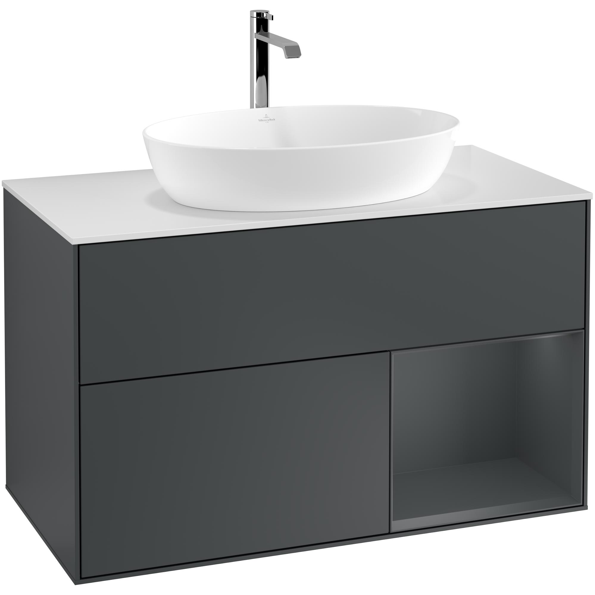 Tvättställsskåp Villeroy & Boch Finion med 2 Lådor Hylla och Bänkskiva för Fristående Tvättställ från Artis & Collaro