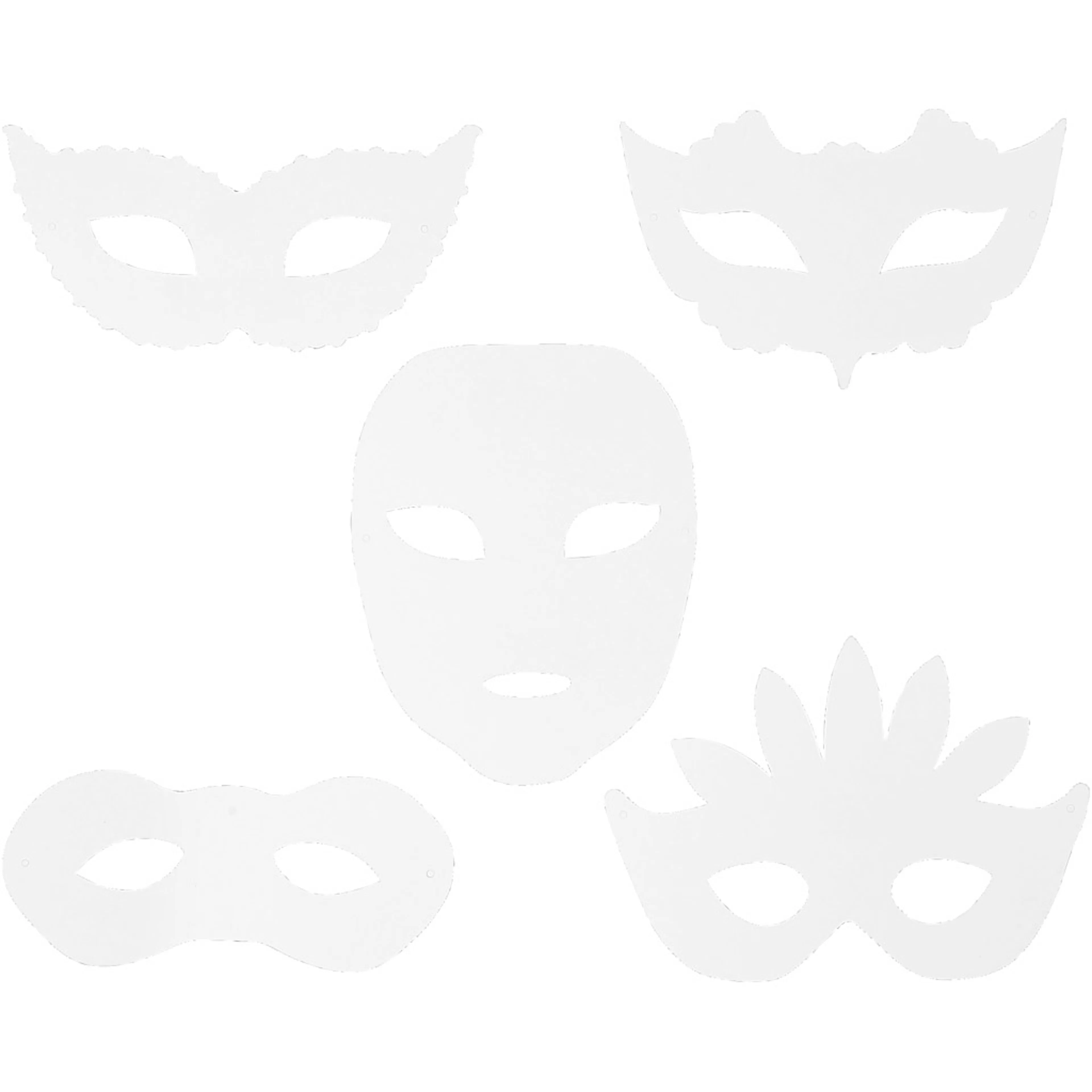 Teatermasker Creativ Company Hvite 16 stk/1 Pk