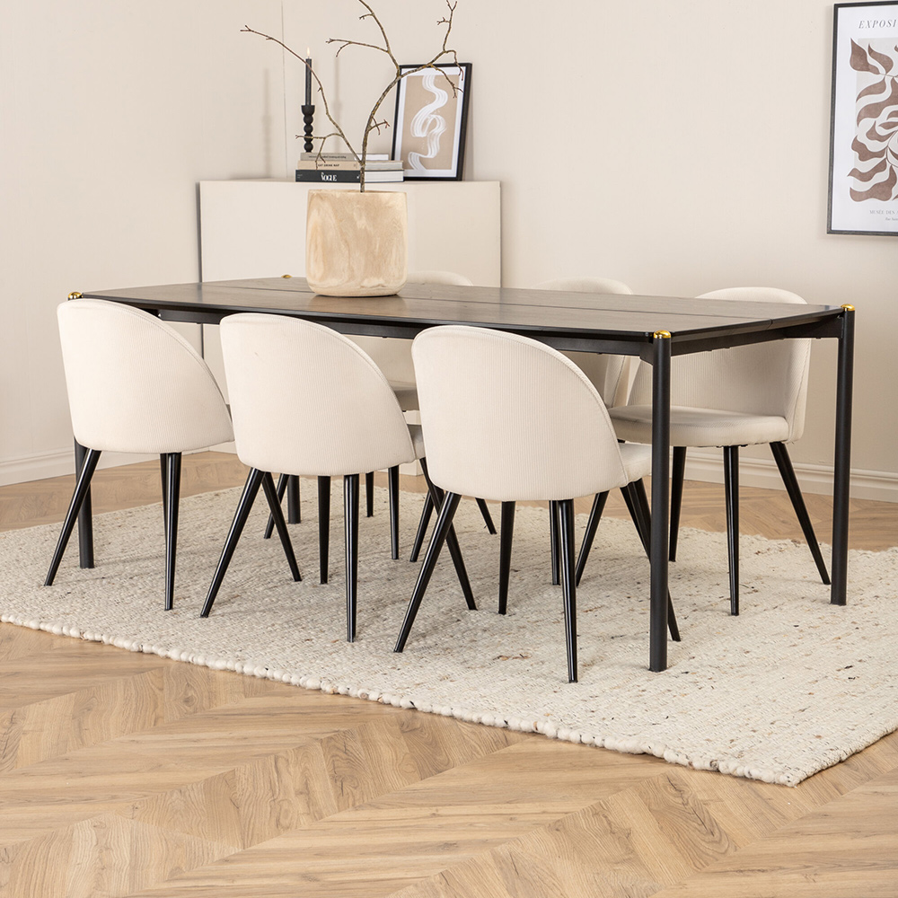 Spisegruppe Venture Home Paris Spisebord og Valentina Spisestol