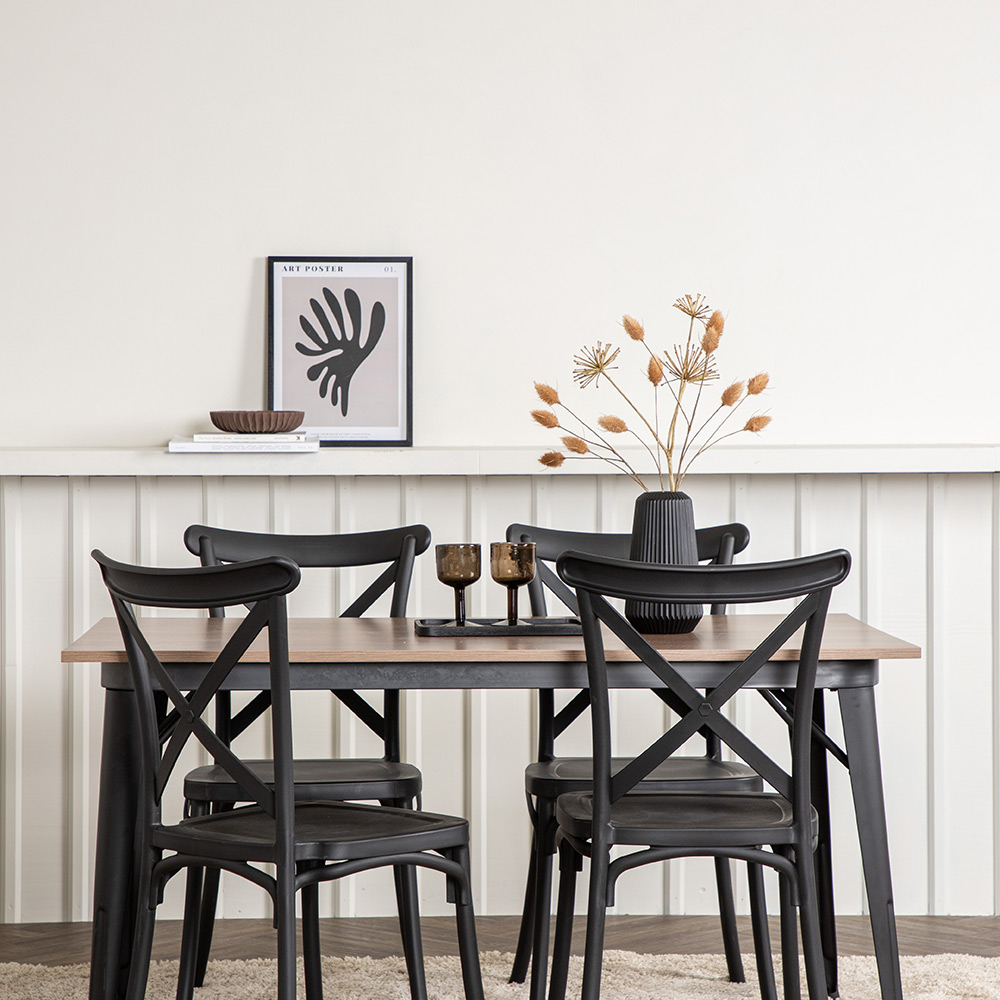 Spisegruppe Venture Home Tempe med 4 Crosett Stoler