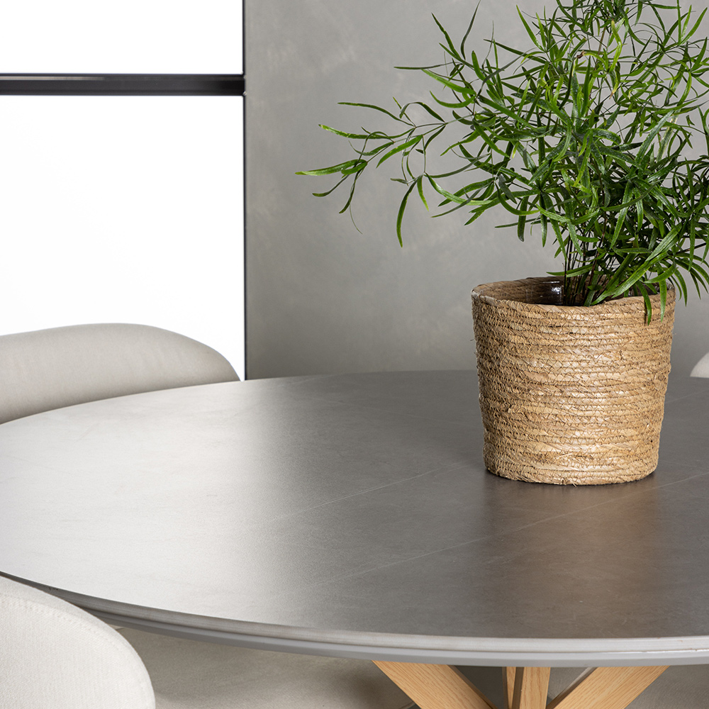 Spisegruppe Venture Home Piazza Ø120 cm med 4 stk Lilja Stoler