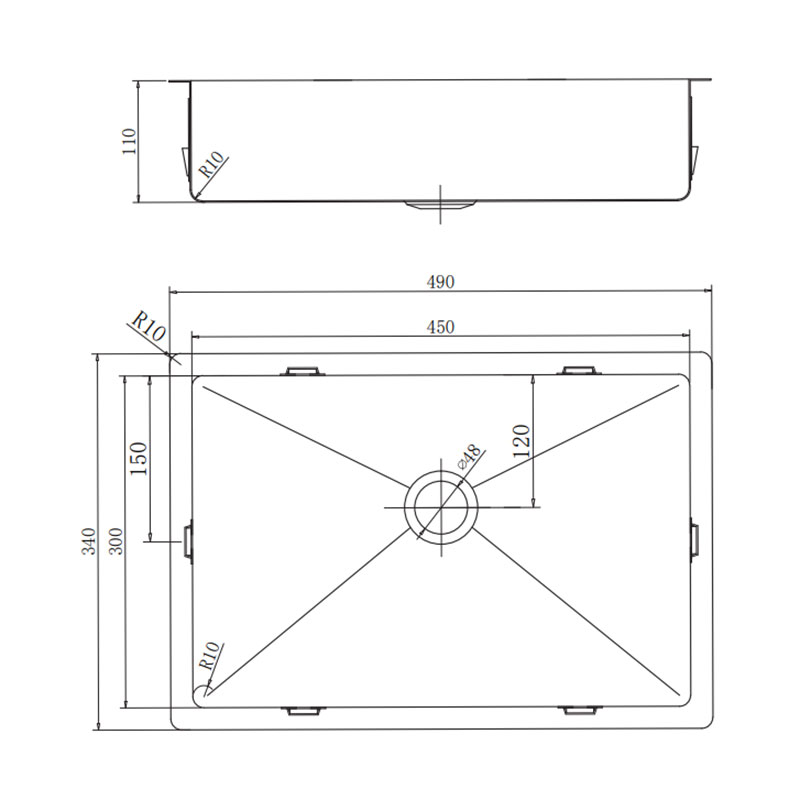Servant Lavabo Low PVD