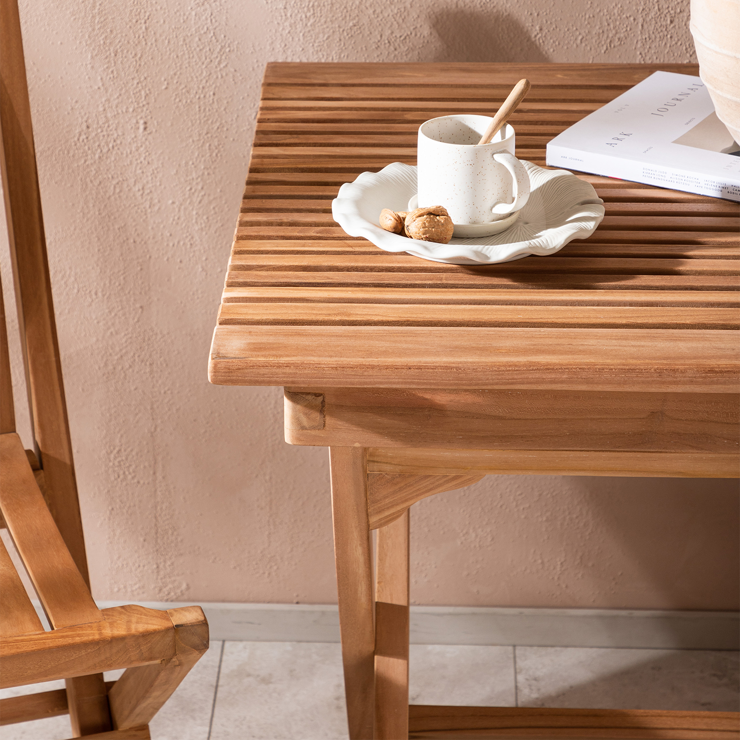 Cafégruppe Venture Home Ghana 70x70 med 2 Ghana Sammenleggbare Stoler