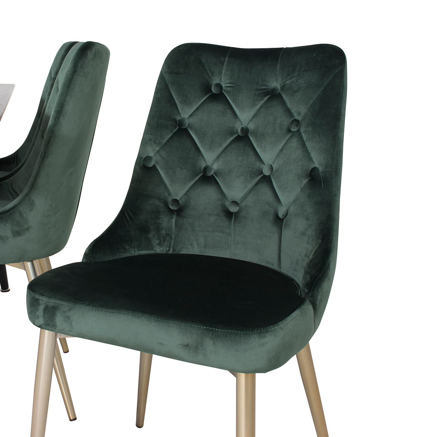 Spisegruppe Venture Home Dipp med 6 Velvet Deluxe Fløyel Stoler