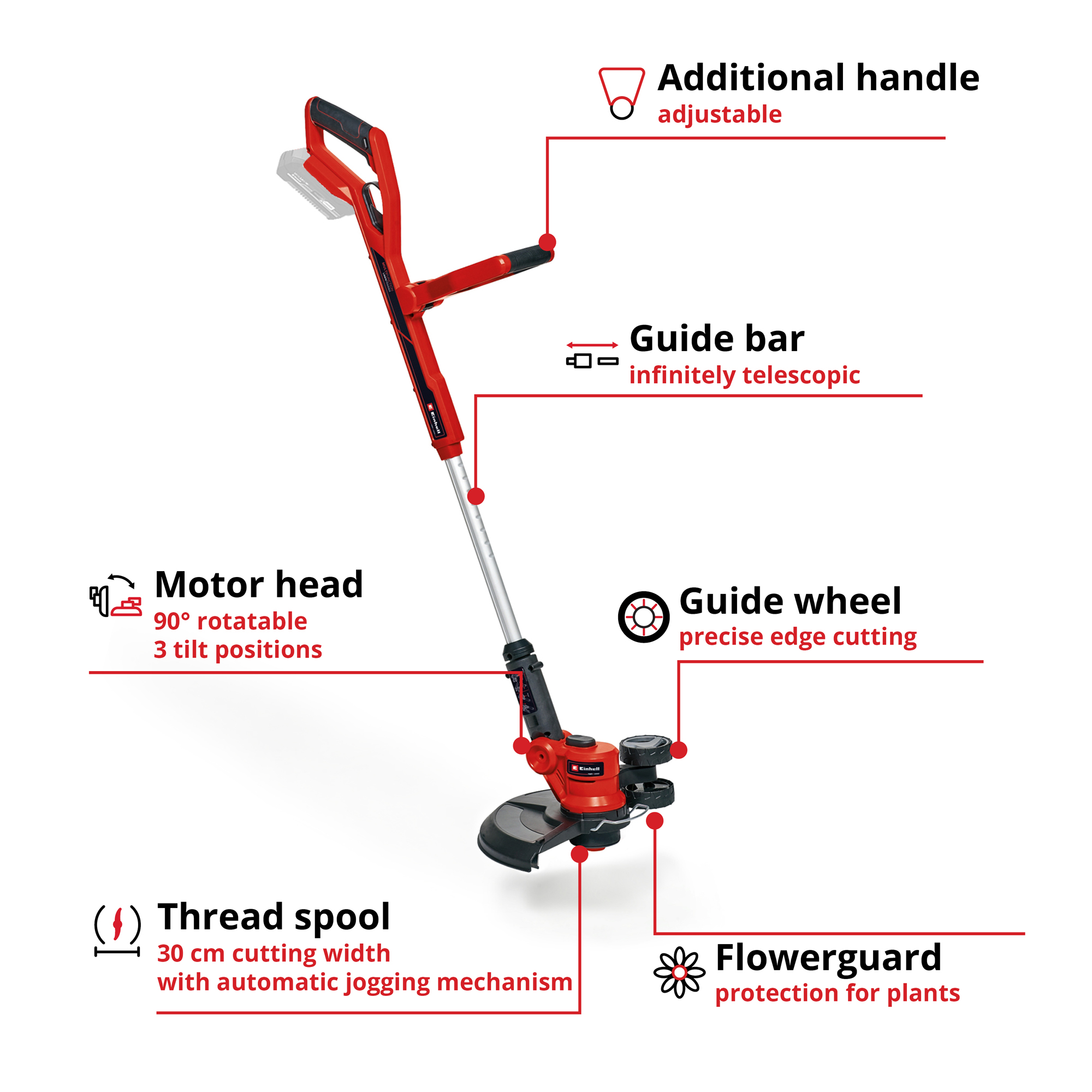 Gresstrimmer Einhell GE-CT 18V Uten Batteri og Lader
