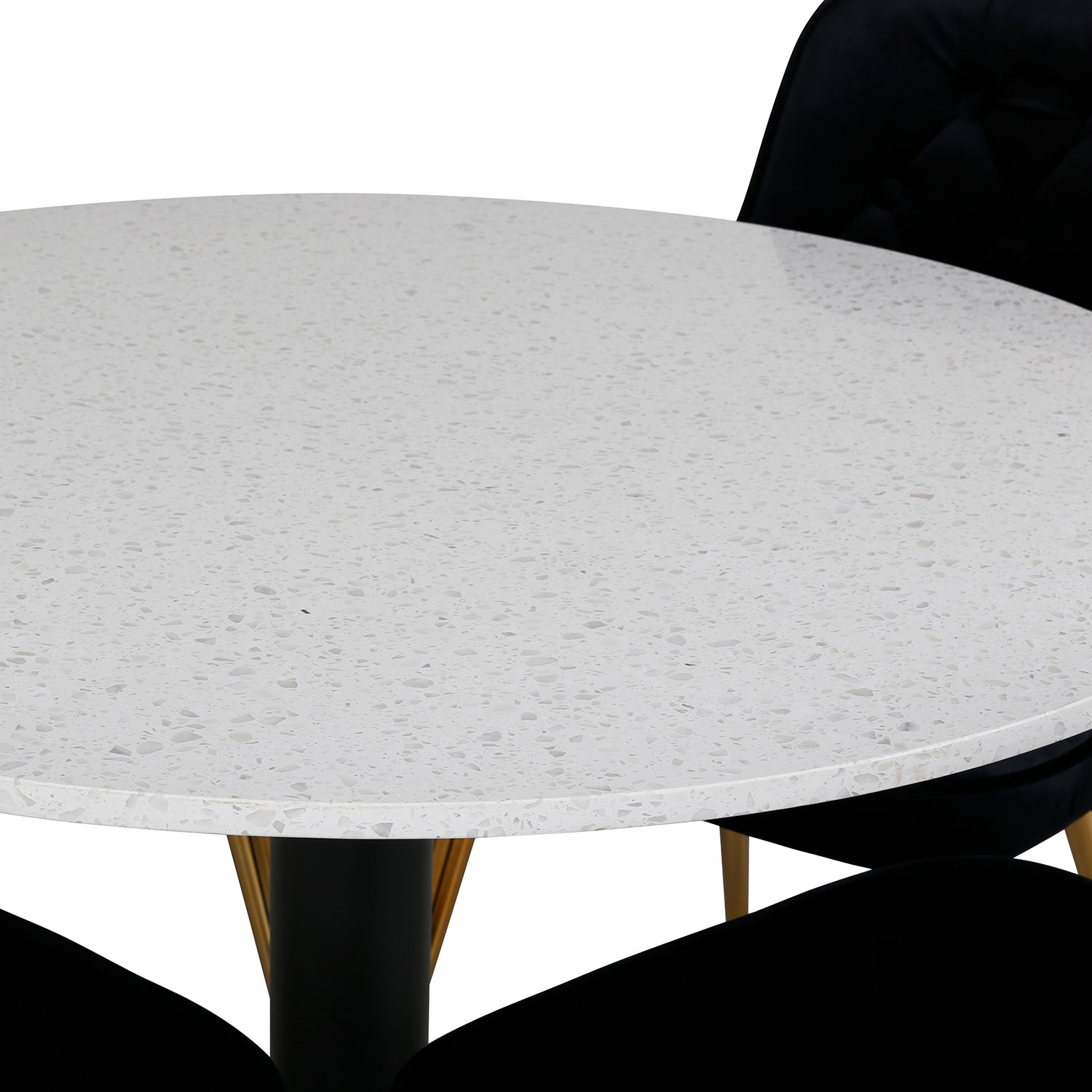 Spisegruppe Venture Home Razzia med 4 Velvet Deluxe Stoler