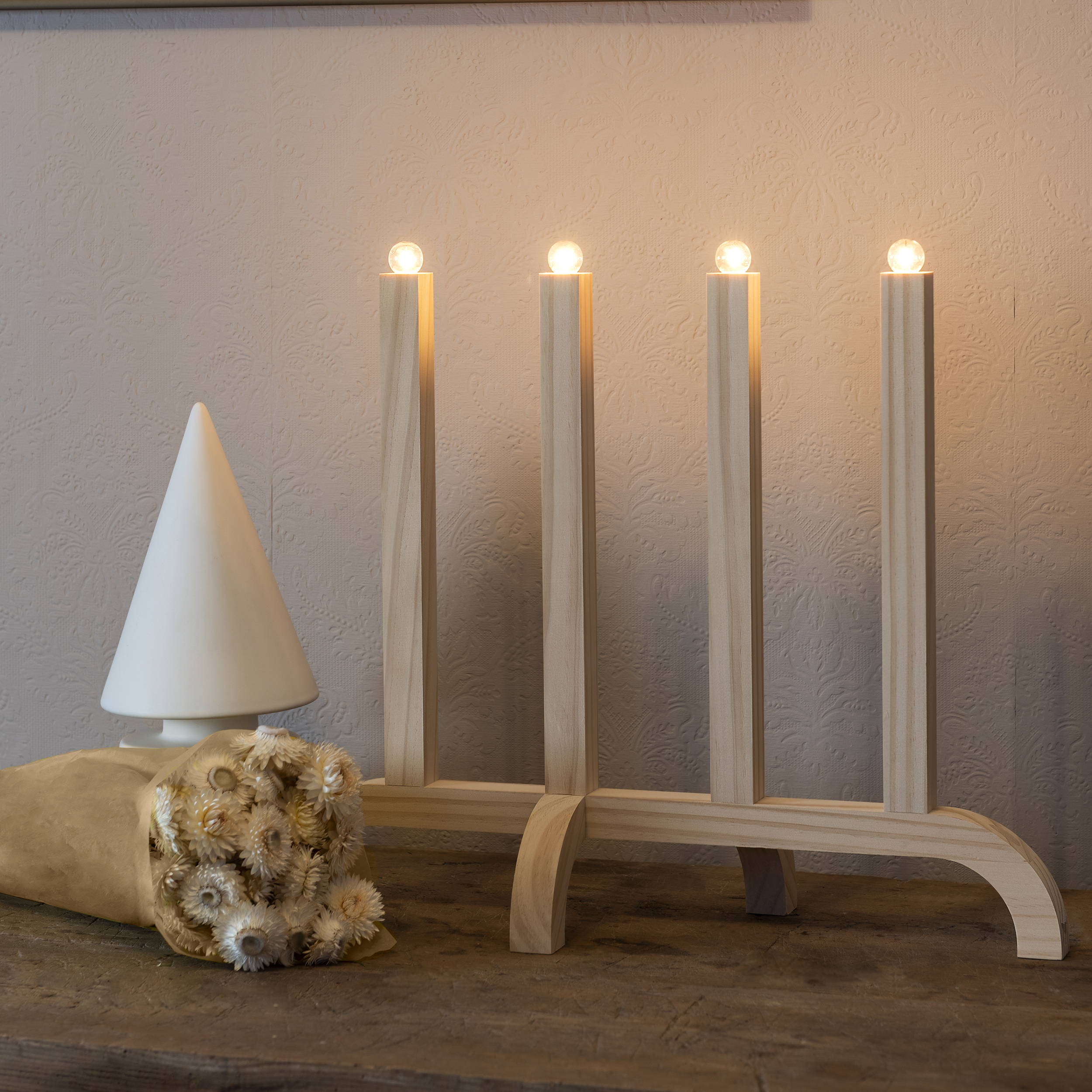 Adventstake Gnosjö Konstsmide 4L Tre
