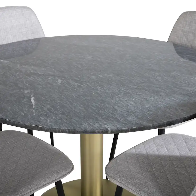 Spisegruppe Venture Home Estelle med 4 Phoi Stoler Polyester
