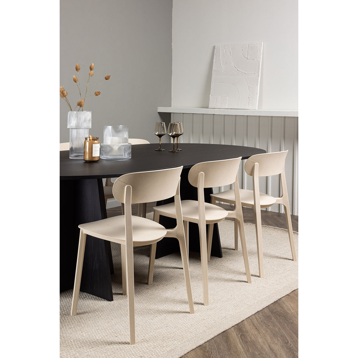 Spisegruppe Venture Home Bootcut Oval med 6 stk Åstol