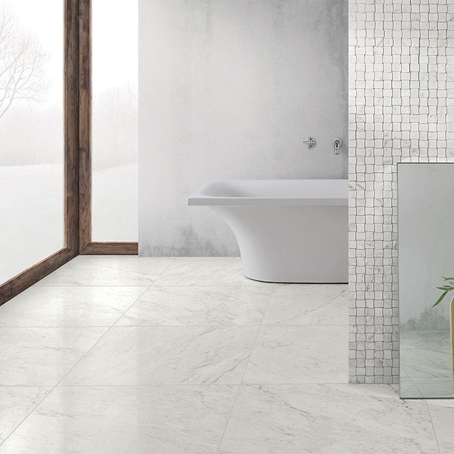 Klinker Coem Ceramiche Marmor B. Carrara SemiPolert Hvit 60x60 cm