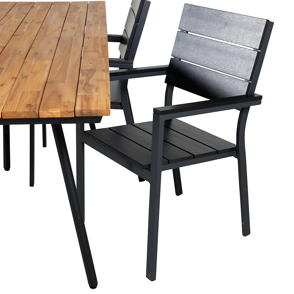 Spisegruppe Venture Home Chane med 4 Lede Stablebare Spisestoler