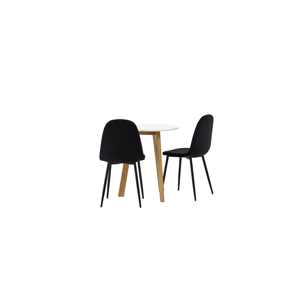 Spisegruppe Venture Home Leonora Ø65 cm med 2 stk Polar Stoler