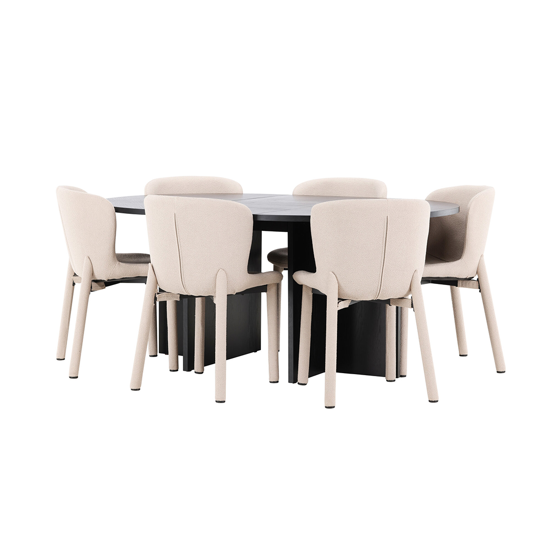 Spisegruppe Venture Home Strada Ø120 cm med 6st Astoria Spisestoler