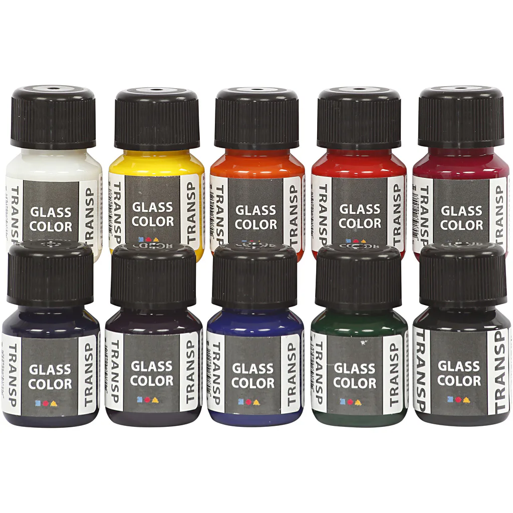Glassfarge Creativ Company Transparente Ass Farger 10x30 ml/1 Pk