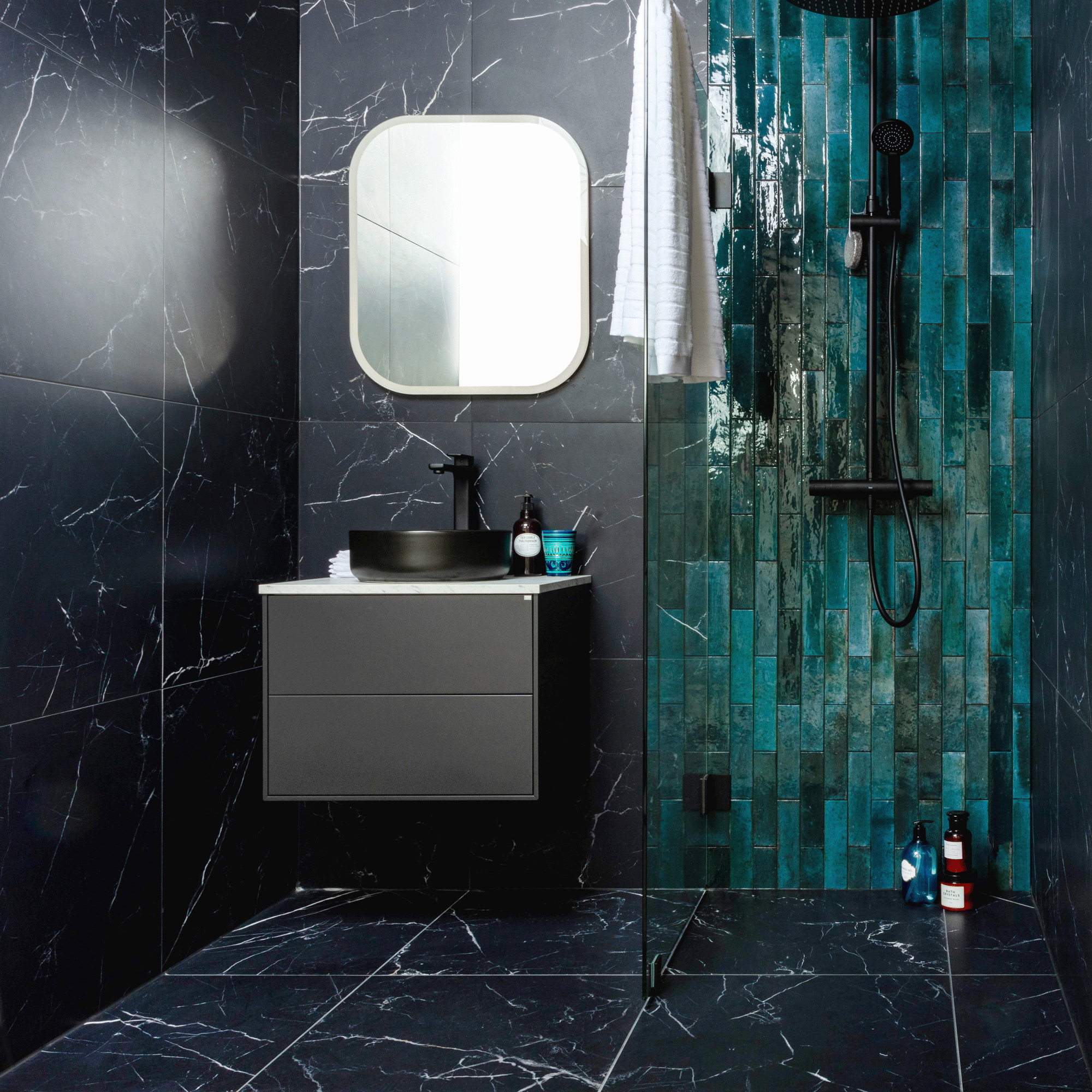 Klinker Fioranese Marmorea Port Laurent Effect Sort 60x60 cm R Matt