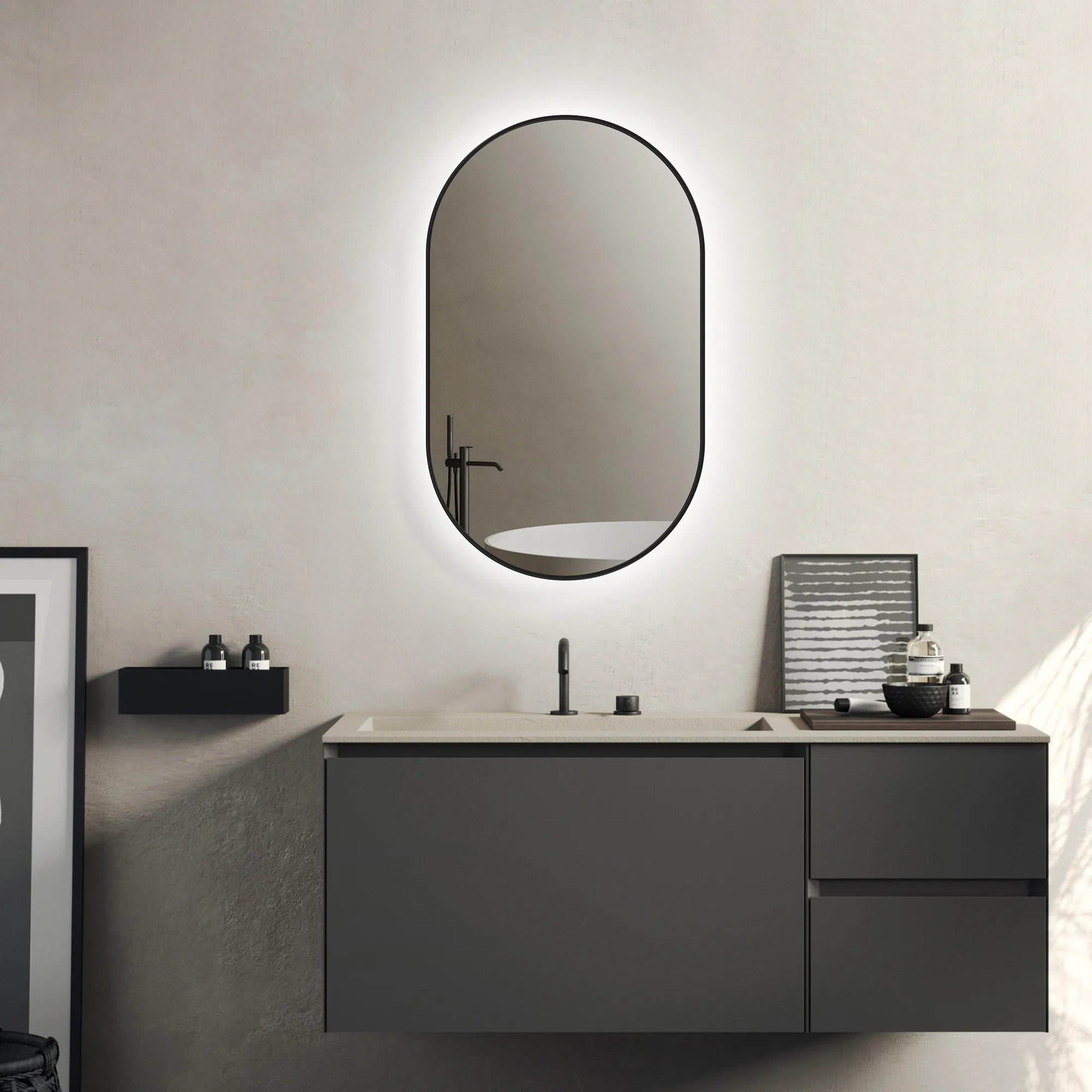 Speil Bathlife Nöja med LED Belysning