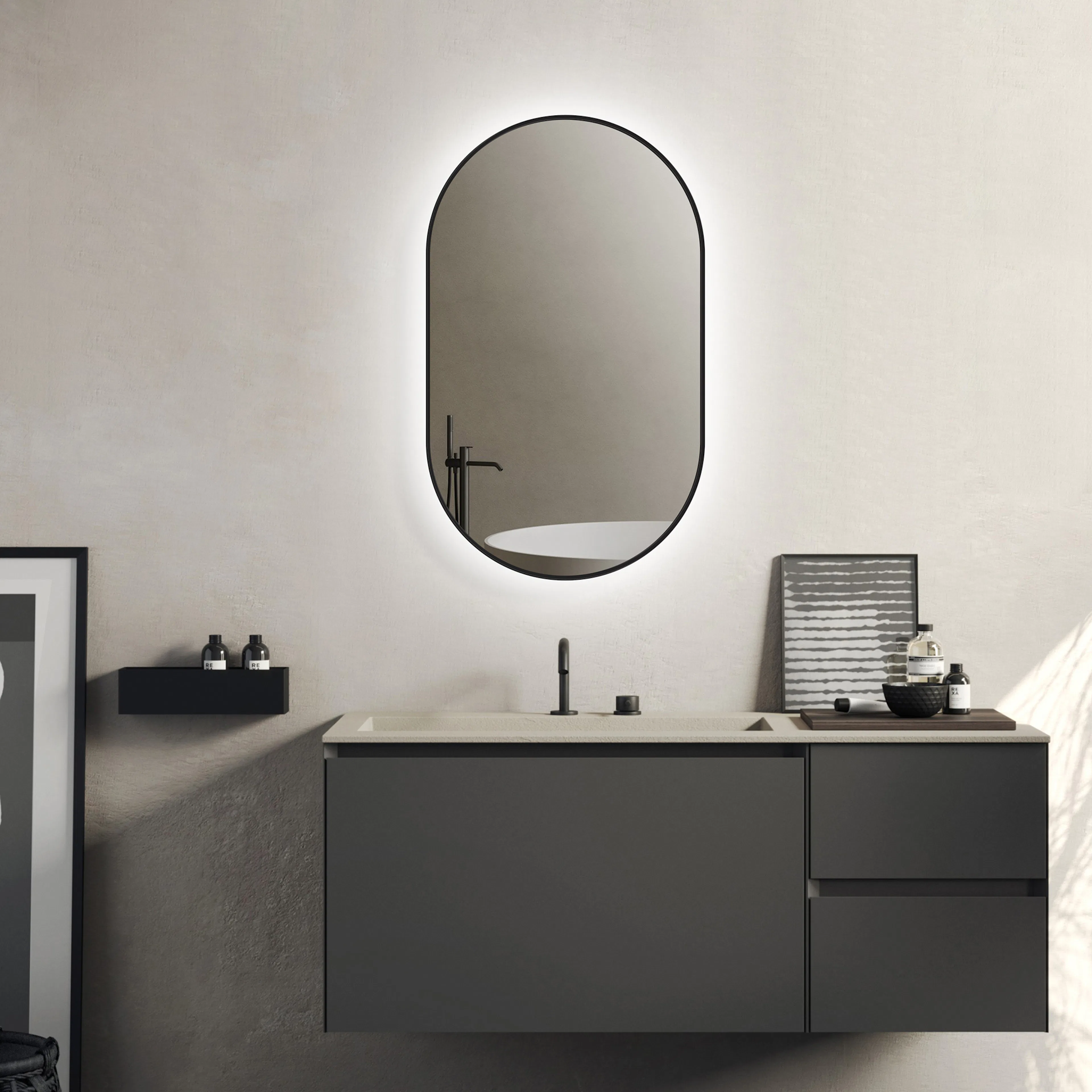 Speil Bathlife Nöja med LED Belysning